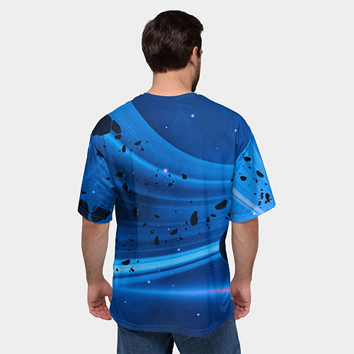 Мужская футболка оверсайз Космическое пространство - NASA - Planet / 3D-принт – фото 4