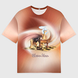 Мужская футболка оверсайз Спортивные ches-шах и мат тебе