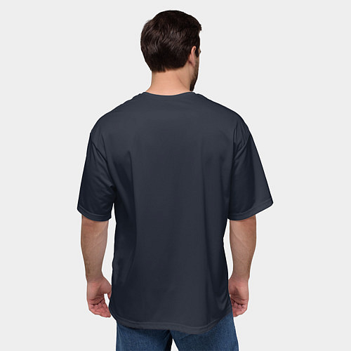 Мужская футболка оверсайз Санта Мяус / 3D-принт – фото 4