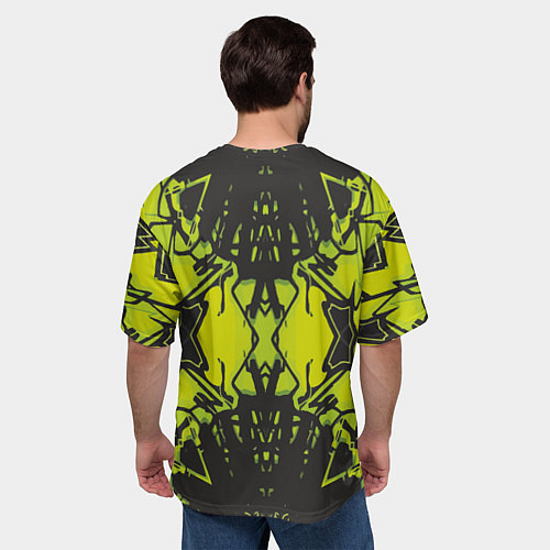 Мужская футболка оверсайз Расплывчатый узор / 3D-принт – фото 4