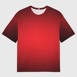 Футболка оверсайз мужская Красно-черная затемняющая виньетка, цвет: 3D-принт
