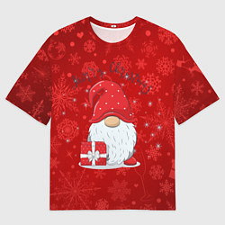 Мужская футболка оверсайз Гном с подарком