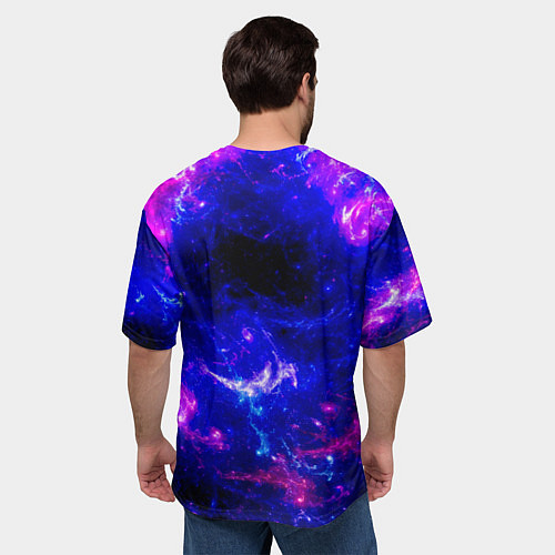 Мужская футболка оверсайз Неоновый кролик стреляет лазерами из глаз / 3D-принт – фото 4