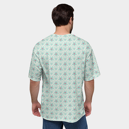 Мужская футболка оверсайз Кролик в цветах / 3D-принт – фото 4