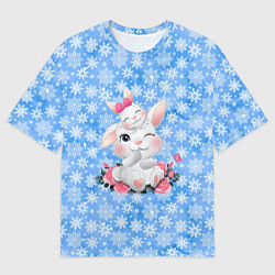 Мужская футболка оверсайз Мама зайка