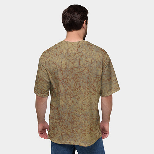 Мужская футболка оверсайз Ретро кролик / 3D-принт – фото 4