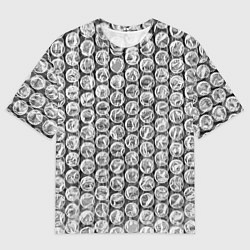 Футболка оверсайз мужская Пупырка - текстура, цвет: 3D-принт