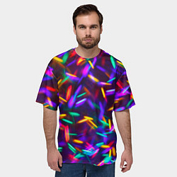 Футболка оверсайз мужская Цветомузыка, цвет: 3D-принт — фото 2