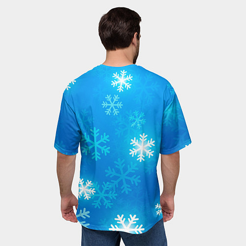 Мужская футболка оверсайз Зима 2023 / 3D-принт – фото 4
