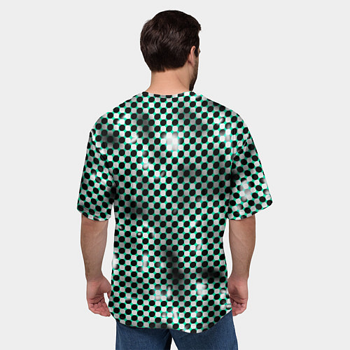 Мужская футболка оверсайз Пластиковая абстракция - паттерн / 3D-принт – фото 4