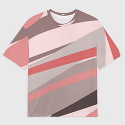 Футболка оверсайз мужская Розовый берег, цвет: 3D-принт