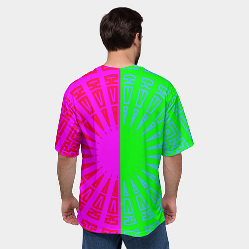 Мужская футболка оверсайз Дэнзи с Потитой на плече / 3D-принт – фото 4