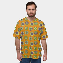 Футболка оверсайз мужская Мандала мозайка, цвет: 3D-принт — фото 2