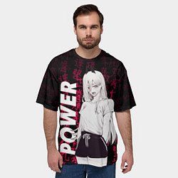 Футболка оверсайз мужская Человек бензопила Power, цвет: 3D-принт — фото 2