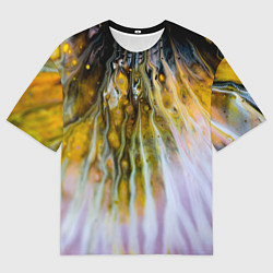 Футболка оверсайз мужская Красочные абстрактные волны и линии, цвет: 3D-принт