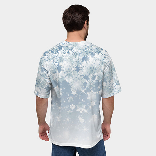 Мужская футболка оверсайз Зайка в венке 2023 / 3D-принт – фото 4