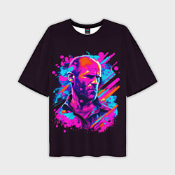 Футболка оверсайз мужская Jason Statham - pop art, цвет: 3D-принт