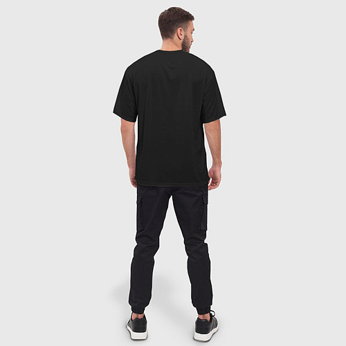 Мужская футболка оверсайз Черный пятилистный клевер из аниме черный клевер - / 3D-принт – фото 4