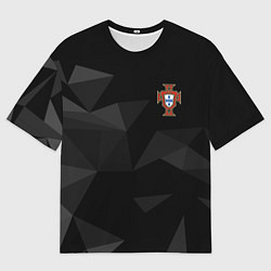 Футболка оверсайз мужская Сборная Португалии треугольники, цвет: 3D-принт