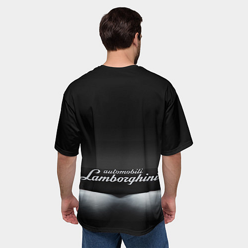 Мужская футболка оверсайз Lamborghini Egoista - Italy / 3D-принт – фото 4