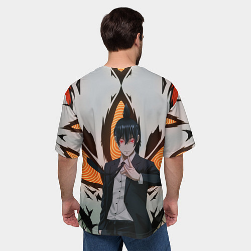 Мужская футболка оверсайз Демон лис и Аки / 3D-принт – фото 4