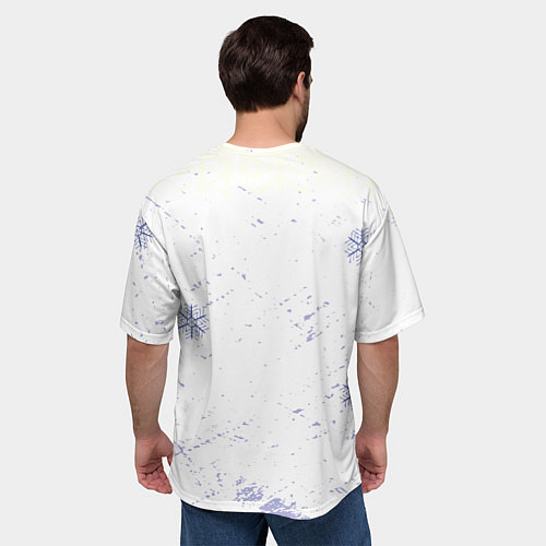 Мужская футболка оверсайз Черный кролик c рулём / 3D-принт – фото 4