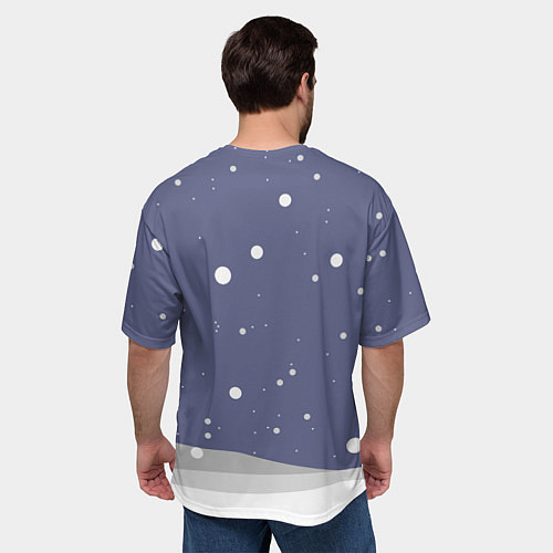 Мужская футболка оверсайз Котик в шапке / 3D-принт – фото 4