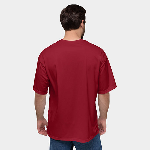 Мужская футболка оверсайз Новогодняя ёлка / 3D-принт – фото 4