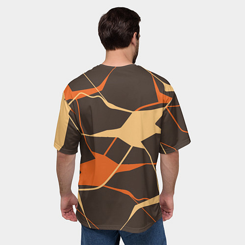 Мужская футболка оверсайз Лисичка-рыжая сестричка / 3D-принт – фото 4