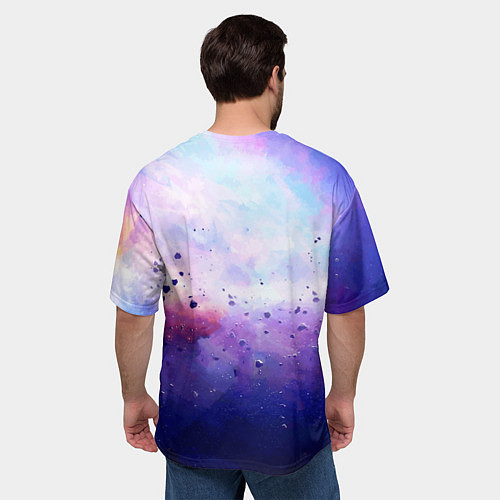 Мужская футболка оверсайз Космонавт в безвоздушном пространстве / 3D-принт – фото 4