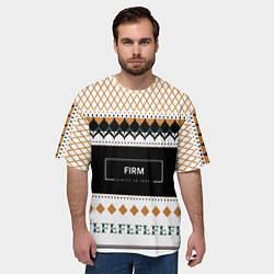 Футболка оверсайз мужская FIRM как свитер из детства, цвет: 3D-принт — фото 2