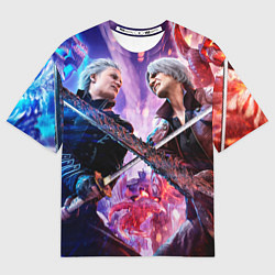 Футболка оверсайз мужская Vergil vs Dante, цвет: 3D-принт