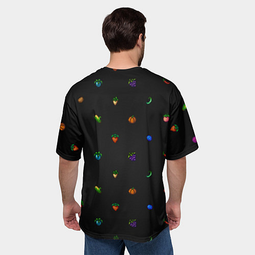 Мужская футболка оверсайз Фруктовый паттерн из Stardew Valley / 3D-принт – фото 4