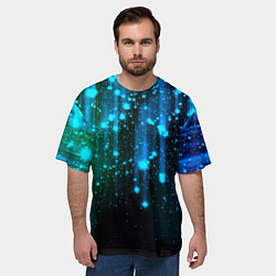Футболка оверсайз мужская Space - starfall, цвет: 3D-принт — фото 2