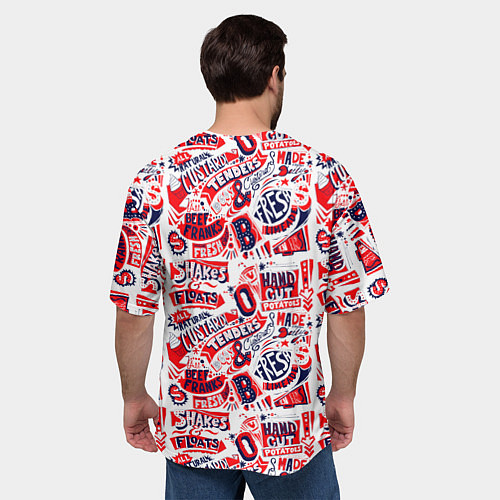 Мужская футболка оверсайз Made fresh daily / 3D-принт – фото 4