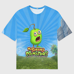 Футболка оверсайз мужская My Singin Monsters - Зерномех, цвет: 3D-принт