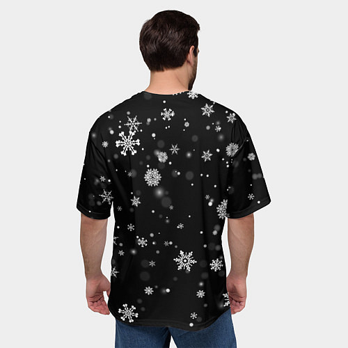 Мужская футболка оверсайз Christmas Bad Santa / 3D-принт – фото 4