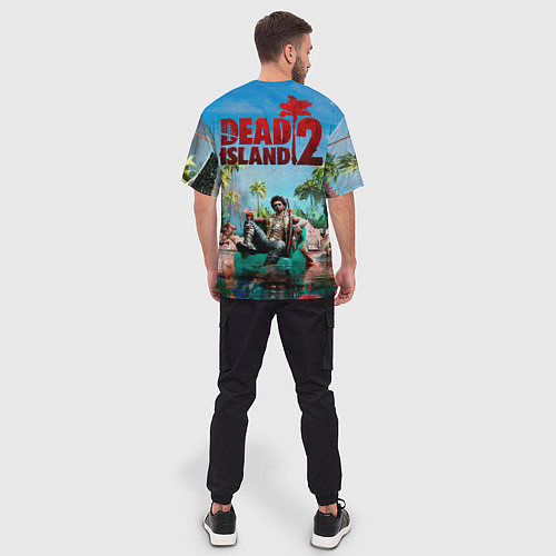 Мужская футболка оверсайз Dead island two / 3D-принт – фото 4