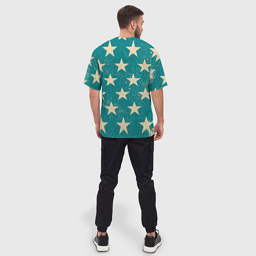 Мужская футболка оверсайз Super stars / 3D-принт – фото 4