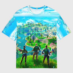 Футболка оверсайз мужская Фортнайт, цвет: 3D-принт