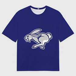 Мужская футболка оверсайз Бегущий кролик