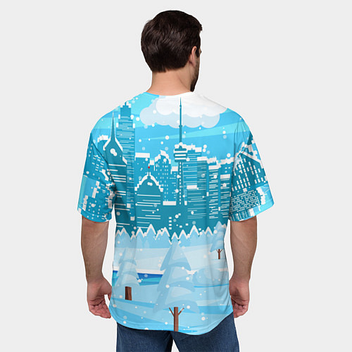 Мужская футболка оверсайз Зайчик и кексик / 3D-принт – фото 4