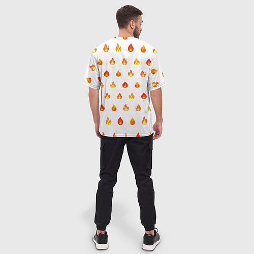 Мужская футболка оверсайз Мерцающие искры на светлом / 3D-принт – фото 4