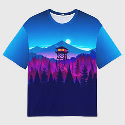Футболка оверсайз мужская Firewatch, цвет: 3D-принт