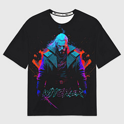 Футболка оверсайз мужская Witcher in neon style, цвет: 3D-принт