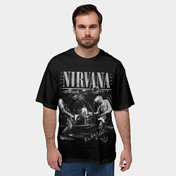 Футболка оверсайз мужская Nirvana live, цвет: 3D-принт — фото 2