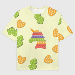 Футболка оверсайз мужская Поп ит паттерн, цвет: 3D-принт