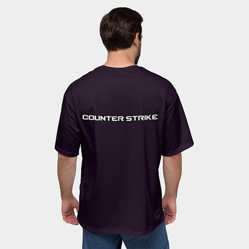 Мужская футболка оверсайз Cs Go neon / 3D-принт – фото 4