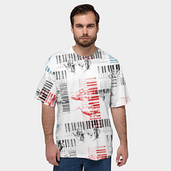 Футболка оверсайз мужская Играем джаз, цвет: 3D-принт — фото 2