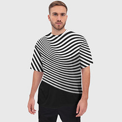 Футболка оверсайз мужская Trendy raster pattern, цвет: 3D-принт — фото 2